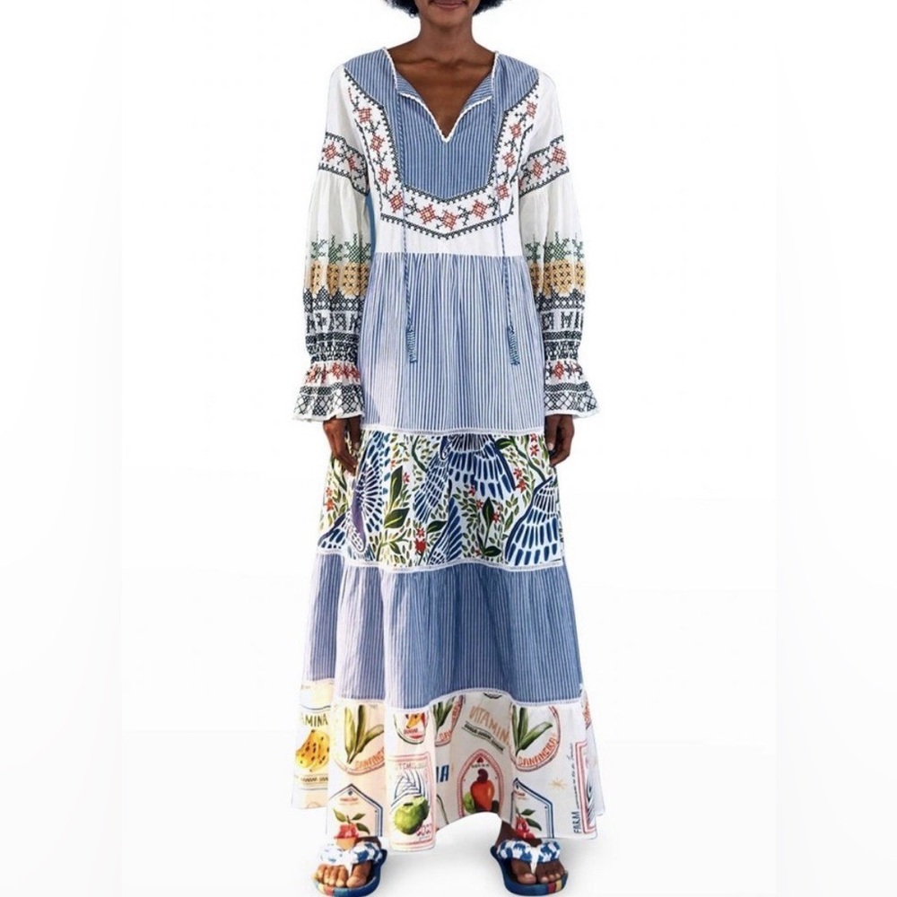 FARM RIO PINEAPPLE BEACH MAXI DRESS - Picture 3 of 7